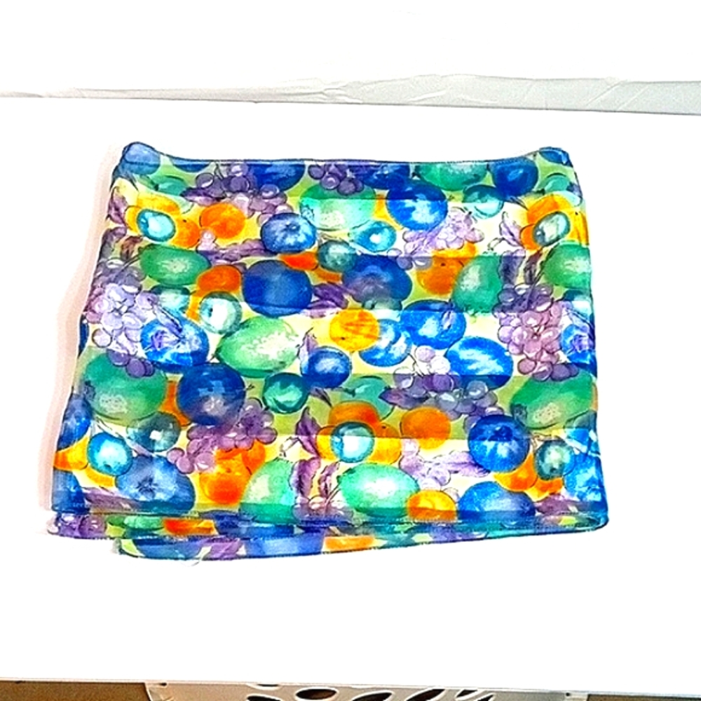 Colorful Vibrant Fruit Pattern Summertime Beach Long Whimsical Women's Scarf
